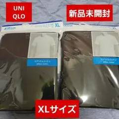 ★新品未開封★ユニクロエアリズムコットンクルーT半袖ブラックXLサイズ2点セット