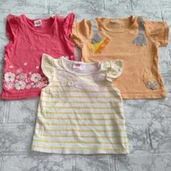 ベビー フリル袖 Tシャツ 70サイズ 3枚セット