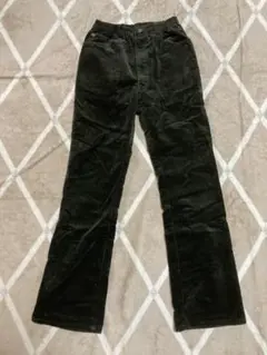 ダークグリーン コーデュロイ フレアパンツ サイズ　140