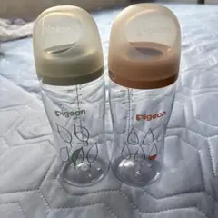 Pigeon 哺乳瓶 300ml 2本セット グリーン ピンク