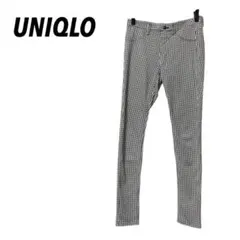 【ユニクロ】レギンスパンツ　スキニー　ストレッチ　千鳥柄　S