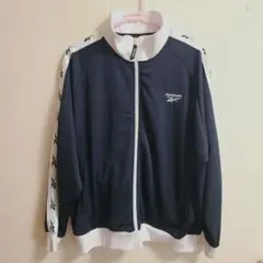 Reebok ネイビー フルジップ ジャージ リーボック