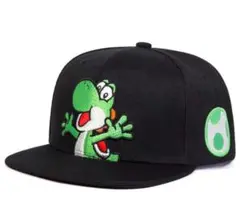 ヨッシーキャップ 黒 ユニバ USJ マリオ キャラクター帽子 ⭐️新品⭐️