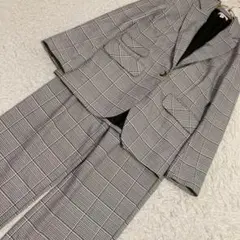 TOP SHOP セットアップ パンツ スーツ グレー US6 チェック柄
