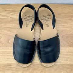 【美品】アバルカメノルクイナ メノルカレザーサンダル 37 黒