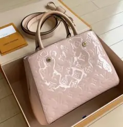 Louis Vuitton Montenue bb ヴェルニ ハンドバッグ