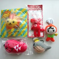 企業キャラクター ぬいぐるみマスコット 5点セット まとめ売り