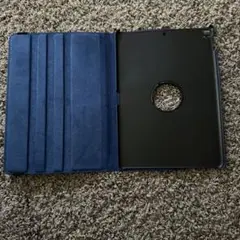 ネイビー 360度回転 iPadケース 第9世代