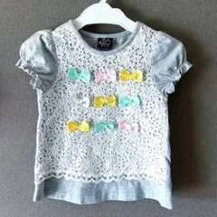 110cm Dolly Ribbon 半袖 Tシャツ リボン 女の子