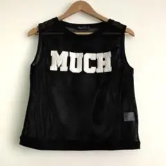 Swelish スウェリッシュ　MUCH ロゴ　メッシュ タンクトップ 黒　Ｍ