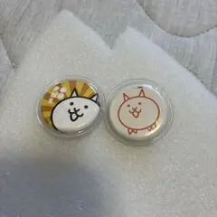 にゃんこ　にゃんこ大戦争　グッズ　缶バッジ2個セット