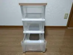 3段収納ボックスチェスト32.5×39.1×59.2cm