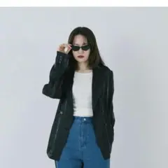TINA：JOJUN シアーサテン ジャケット　ティナジョジュン