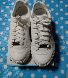 レースアップ スニーカー/白 24cm（38）Lace Ladies