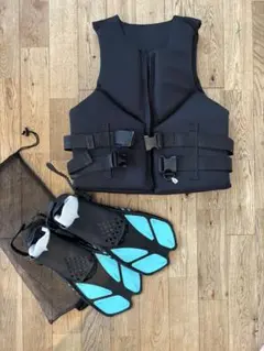 BCジャケットとフィンセット 黒青