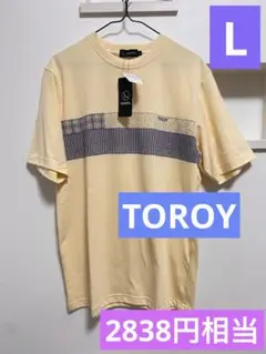 新品　メンズ　TOROY Tシャツ Lサイズ　消臭　クリームイエロー カラー