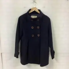 8.9◎M485P◎ニコルクラブ◎ケープコート◎ネイビー◎ノーカラー◎38