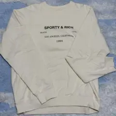 SPORTY＆RICH スウェット　クリーム/Lサイズ