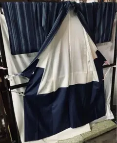 小紋 未使用品 正絹 広襟