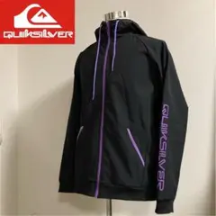 クイックシルバー ボンディング ジップアップ パーカー 裏起毛 ブラック XL