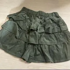 新品☆カーキ フリルスカート 130cm