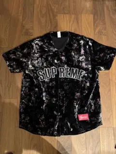 早い者勝新品試着☆シュプリームアーチロゴフローラルベースボールシャツセットアップ 2025年最新】supreme floral velour baseball jerseyの人気