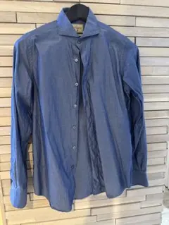 値下げ！極美品⭐︎メンズコットンシャツ　L デニムカラー
