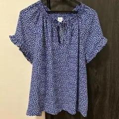GAP 半袖シャツ S 青と白のパターン