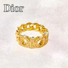 極美品 ディオール エボリューションリング ゴールドフィニッシュ メタル