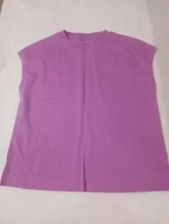 パープル ノースリーブ Tシャツ Mサイズ