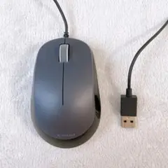 【259-3】ELECOM 有線マウス Mサイズ ブラック