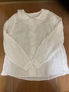 ネストロープ 麻フリルブラウス