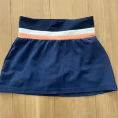 130 adidas テニス　スカート　スコート ネイビー