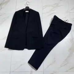 美品♡PLST ノーカラー セットアップ 洗えるトラベルスーツ シワになりにくい