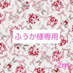 専用 ラビットリボン柄 オックス 生地
