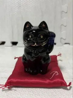 Baccarat バカラ まねきねこ 招き猫 ミッドナイト 座布団有り
