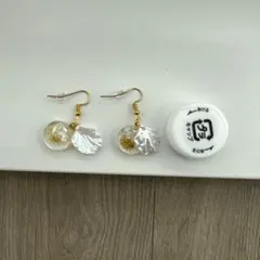 ハンドメイド 透明 樹脂 ピアス