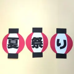夏祭り①　提灯　壁面飾り　7月　8月