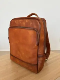 値下げ【新品未使用】本革 リュック バックパック A4対応 レトロ調