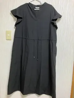 BEAMS HEART フリル袖　ドロストワンピース