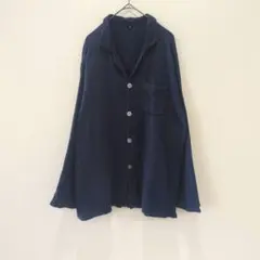 ✨セール✨現品限り✨シャツ オープンカラー 長袖 ワッフル生地 おしゃれ M