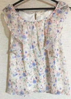 花柄ノースリーブブラウス　PAGEBOY