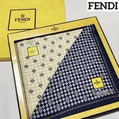 未使用品 ★FENDI★ ハンカチ2枚セット メンズ ズッカ チェック 箱付き