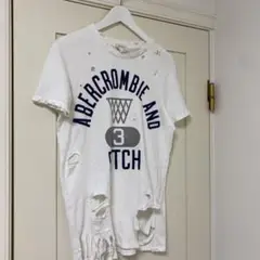 シングルステッチ　ABERCROMBIE AND FITCH ダメージTシャツ