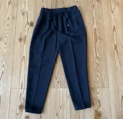 【美品】Spick&Span 黒パンツ ウエストゴム ドローストリング付き