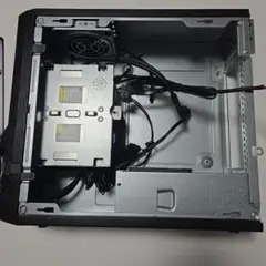 ミニタワーPCケース ブラック スチール製