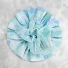 ひらひらシュシュ◆ミントブルーローズ