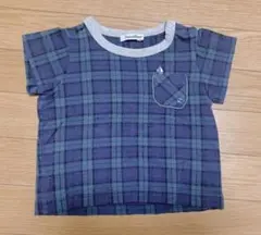 ファミリア　チェック　Tシャツ　90