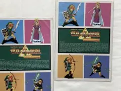 ゼルダの伝説　神々のトライフォース　下敷き2枚セット　シール入り未開封