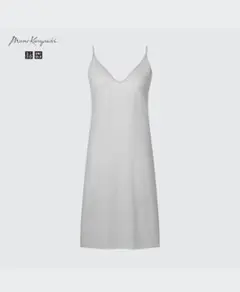 【美品】UNIQLO シアースリップ　グレー　キャミワンピース　L